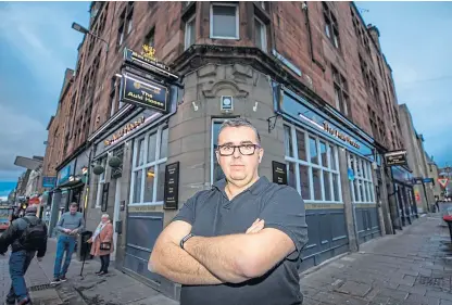  ?? Picture: Steve MacDougall. ?? Mark O’Callaghan, landlord of the Auld Hoose.