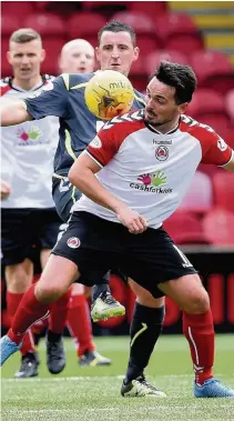  ??  ?? Highland fling Sean Higgins scored the opener for Clyde