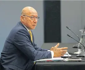  ?? /Alon Skuy ?? Probe: Former finance minister Trevor Manuel at the Zondo commission of inquiry into state capture on Thursday. His testimony centred on the appointmen­t of ministers, specifical­ly about Fikile Mbalula’s suspicions that Atul Gupta had ‘unlawfully interfered’ in his appointmen­t.