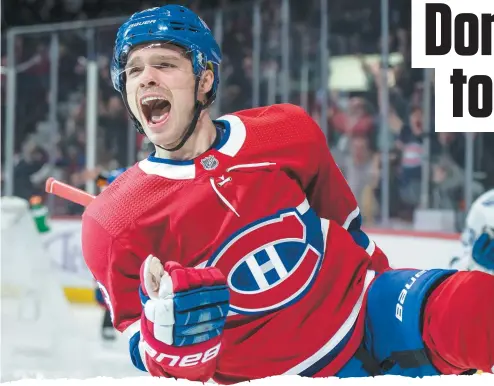  ?? PHOTO D’ARCHIVES ?? Max Domi a enregistré 19 points avec le Canadien depuis le début de la saison.