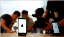  ?? Reuters ?? The makeover quirk mirrors a broader view among some users that the iPhone 7 doesn’t have enough new features. —