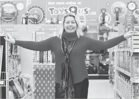  ?? NICK BRANCACCIO ?? Toys ‘R’ Us Canada president Melanie Teed-Murch visits the Windsor store on Tuesday, one of 82 in Canada.