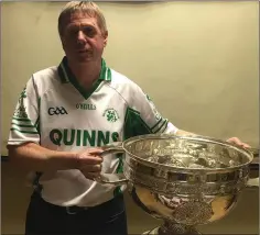  ??  ?? Liam Fitzgerald with the Sam Maguire recently.