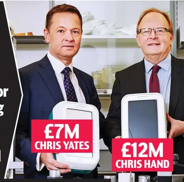  ??  ?? CHRIS YATES £12M CHRIS HAND £7M