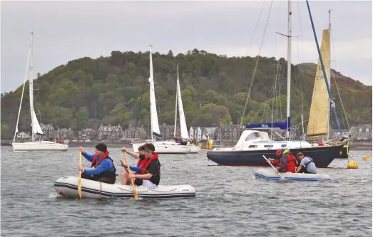  ??  ?? Dinghies play a crucial role in the Scottish Islands Peaks Race (p36). For dinghy seamanship tips, see p30