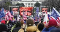  ?? AP ?? Supporters of Donald Trump rally in Washington on Jan. 6, 2021. Next week, the Supreme Court will weigh whether Trump can be prosecuted for his efforts to overturn the 2020 election results.
