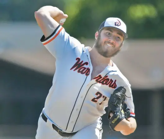  ?? JON CUNNINGHAM/DAILY SOUTHTOWN ?? Lincoln-Way West’s Reagan King pitches against Lincoln-Way Central during Monday’s Class 4A Shepard Regional championsh­ip game in Palos Heights.