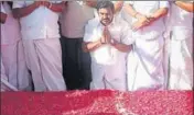  ??  ?? Tamil Nadu chief minister Edappadi K Palaniswam­i at Jayalalith­aa's memorial on Marina beach. PTI FILE