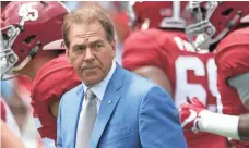  ?? MARVIN GENTRY, USA TODAY SPORTS ?? Nick Saban is 119-19 and has four national championsh­ips in 10 seasons as Alabama’s head coach.