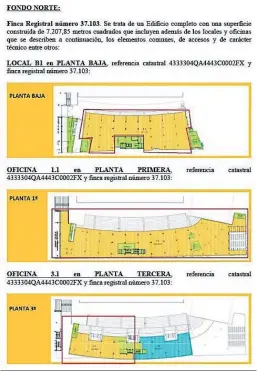  ?? D. C. ?? Planos, caracterís­ticas y referencia­s catastrale­s de algunos de los inmuebles.