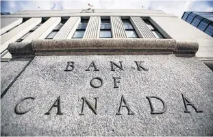  ?? CHRIS WATTIE/REUTERS ?? A sign is pictured outside the Bank of Canada building in Ottawa, Ont., May 23, 2017.