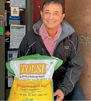  ??  ?? Tulsi restaurant owner Monty Patel has donated 22 tonnes of rice to charity.