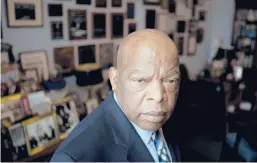  ?? JEFF HUTCHENS/GETTY ?? Congressma­n John Lewis, D-Georgia, in his offices in the Canon House office building in 2009 in Washington, D.C. The former Big Six leader of the civil rights movement, who died last summer, was the architect and keynote speaker at the historic March on Washington in 1963.