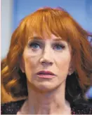  ?? Mark J. Terrill / Associated Press 2017 ?? Kathy Griffin at a 2017 news conference in Los Angeles discussing her conflict with the White House.