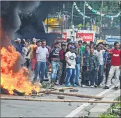  ??  ?? File pic of supporters of a separate Gorkhaland state during clashes with police in Darjeeling on July 29, 2017