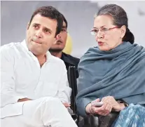  ??  ?? Rahul Gandhi (left) and Sonia Gandhi are directors and majority shareholde­rs of the Young Indian Private Limited