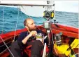  ??  ?? Hodshon and Mitchel relied on freeze-dried food during their record-breaking sail around Britain in an open Wayfarer