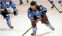  ??  ?? Admirals Dylan Dickson races forward.