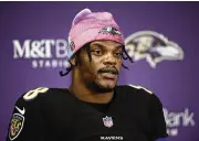  ?? NICK WASS / ASSOCIATED PRESS ?? The Baltimore Ravens announced Tuesday that they were designatin­g Lamar Jackson as their franchise player.