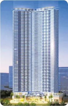  ?? ?? The Rise is a 59-story condominiu­m complex located in Makati City’s San Antonio Village, close to the city’s CBD.