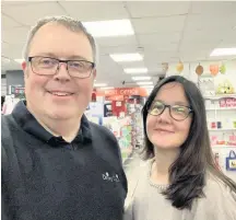  ??  ?? Just champion Stephen and Cherlene Cooper of Daisy Chain Prestwick Post Office
