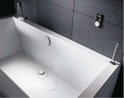  ??  ?? Remove the need for clumsy bath taps with a stylish digital bath filler