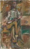  ??  ?? Elaine de Kooning (1918-1989), Bill Brown, 1954. Oil on canvas, 32 x 19¾ in. Courtesy Childs Gallery.