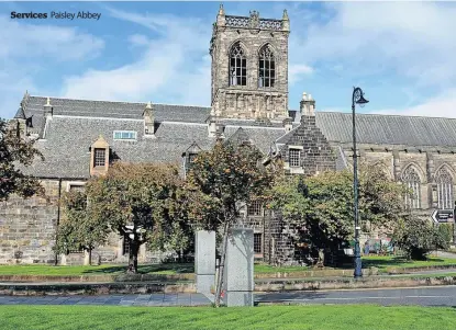  ?? ?? Services
Paisley Abbey