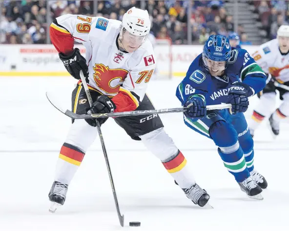  ?? THE CANADIAN PRESS FILES ?? Calgary Flames forward Micheal Ferland says he is “really grateful” for his time with the WHL’s Saskatoon Blades, which included hosting the 2013 Memorial Cup.
