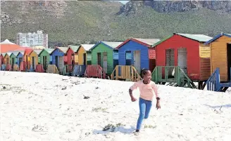  ?? BRENDAN MAGAAR African News Agency (ANA) ?? KUTLWANO Lebelo, 7, enjoys her day playing at Muizenberg Beach.