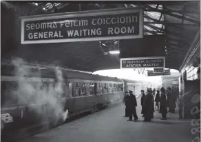  ??  ?? The last train leaves Harcourt Street station on 31st December 1958