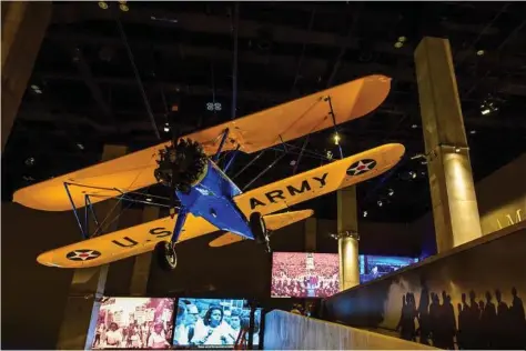  ?? Jahi Chikwendiu / Washington Post ?? A plane used to train Tuskegee Airmen is shown at the National Museum of African American History and Culture.