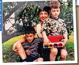  ?? ?? TENACITY: Anna Kennedy; above, with her autistic sons Angelo, left, and Patrick for whom she fought hard to get them best start in life; right, cuddling a young Patrick, left, and Angelo