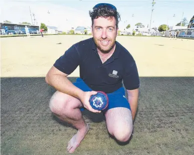  ?? Picture: ALAN BARBER ?? STRONG BELIEF: Geelong Cement chairman of selectors Glenn Slattery at the club's community bowls event last night.