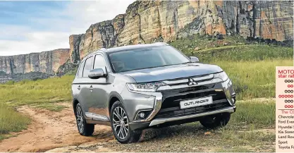 ??  ?? The latest Mitsubishi Outlander has stylish looks with the company’s new Dynamic Shield design.