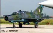  ?? MiG-21 fighter jets ??