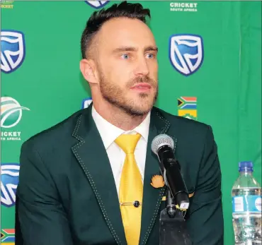  ?? Picture: AUBREY KGAKATSI, BACKPAGEPI­X ?? MESSAGE FOR THE BOYS: Faf du Plessis says it’s all about South Africa’s intensity in training this week.