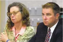  ?? EDUARDO CONTRERAS U-T FILE ?? Jane Dorotik during a sentencing hearing in Vista Superior Court on July 26, 2001, with defense attorney Cole Casey.