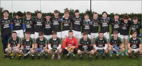  ??  ?? The Kilross Gaels squad before losing the Greenstar Wexford District Under-20 football Roinn 1 final in Tagoat on Saturday.