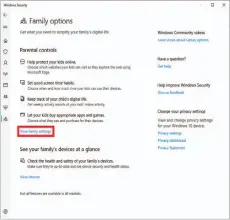  ??  ?? Launch Windows 10’s built-in parental controls from the Windows Security app.