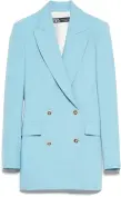  ??  ?? Aquamarine blazer, £59.99, Zara