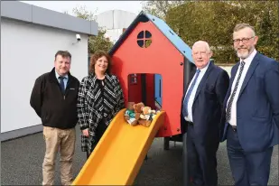  ?? Photo by Domnick Walsh ?? Vincent Foley of Kerry County Council; Manager Enable Ireland Kerry Maria Leyden; Director of Corporate Affairs Kerry Group Frank Hayes; and Director of Services Enable Ireland Cork and Kerry Niall Horgan at the opening of the Kerry Group-sponsored soft play area at the Enable Ireland centre at Oakview, Tralee last Wednesday.