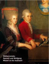  ??  ?? Sibling sonata:
Nannerl and Wolfgang Mozart at the keyboard