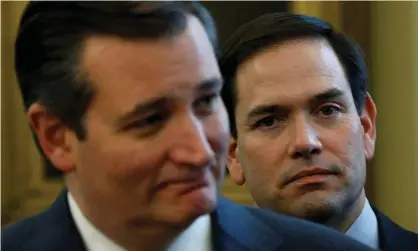  ?? Photograph: Kevin Lamarque/Reuters ?? Ted Cruz, left, and Marco Rubio were among five Republican senators sanctioned by China.
