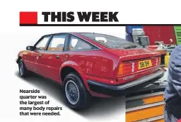  ?? ?? Nearside quarter was the largest of many body repairs that were needed.