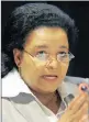  ??  ?? Water and Environmen­tal Affairs Minister Edna Molewa