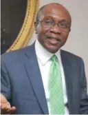  ??  ?? CBN Governor, Godwin Emefiele