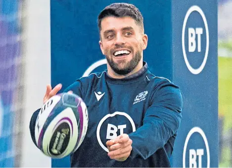  ??  ?? Adam Hastings has been praised for his performanc­es in the absence of exiled stand-off Finn Russell.