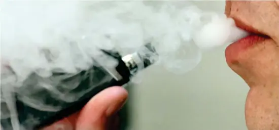  ?? ?? Vaping is banned on all public transport. Image: PA