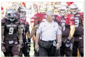  ?? VALENTINO MAURICIO/SPECIAL TO AMERICAN-STATESMAN ?? Texas State coach Dennis Franchione and the Bobcats play four of their next five games at home as they push to make a bowl game.
